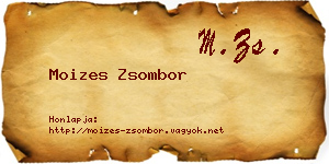 Moizes Zsombor névjegykártya