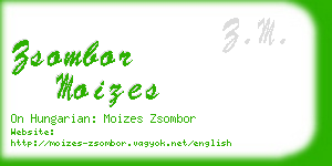 zsombor moizes business card